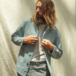 Imperfects Shepherd Shirt In Indigo Hickory Stripe